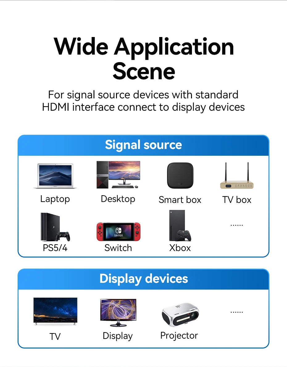 Vention HDMI-Compatible 2.1 Cable 8K/60Hz 4K/120Hz for Xiaomi Mi Box PS5 Dolby Vision 48Gbps HDMI-Compatible 8K HDMI 2.1 Cable