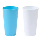 2PCS 20oz Plastic Reusable Cup Stackable Tumbler Unbreakable  Cups for Beer Reusable Glass for Water Party or Home Bar Bathroom