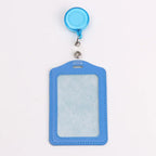 Pu Leather Card Holders Id Badge Case Clear And Color Border Lanyard Holes Bank Credit Id Badge Holders Accessories Wholesales