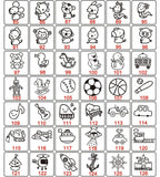 20pcs Baby Shoes Schoolbag Cup Clothes Name Sticker Waterproof Tag Rope Baby Name Ring Children Customized Name Label Pendant