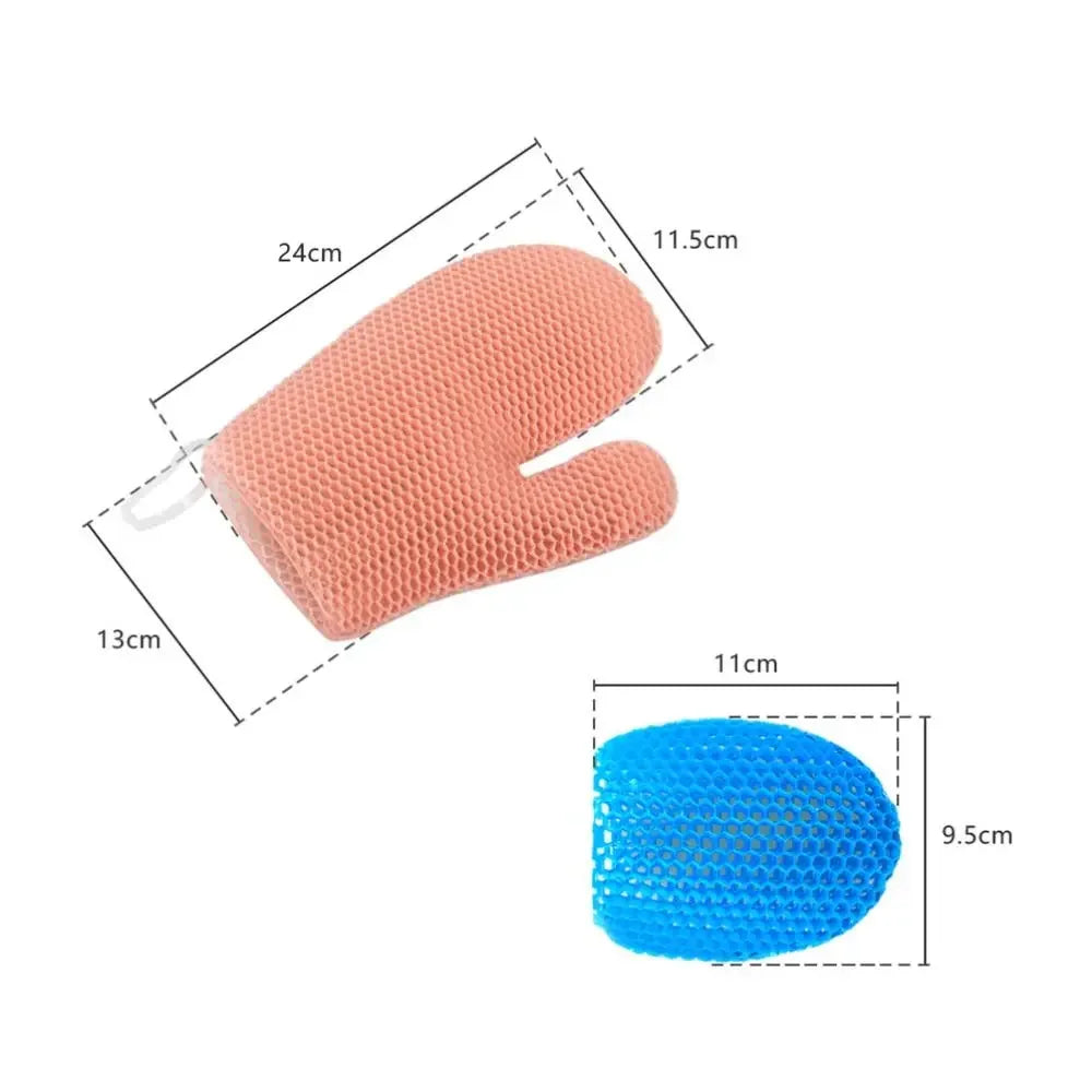 New Honeycomb TPU Exfoliating Shower Glove - Quick-Drying Body Scrubber Sponge for Bathroom