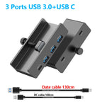10Gbps USB HUB Clamp USB3.2/3.0/2.0 Splitter Adapter External Multi Clip Dock For iMac Macbook Lenovo Desktop PC Accessories