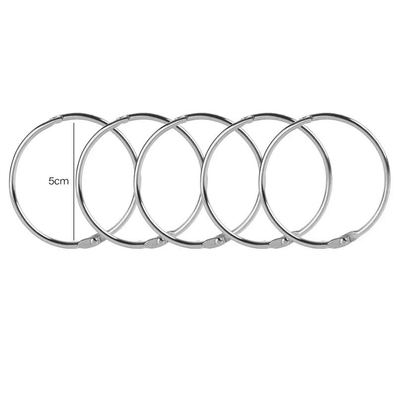 1-10PCS Binder Rings Loose Leaf Metal Book Ring Album Scrapbook Binders Craft Photo Organizer Keychain For Home Office