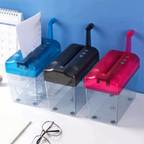 Professional Mini Manual Paper Shredder Hand Crank Non-slip Base Paper Sharper ABS Transparent Document Destroyer Office