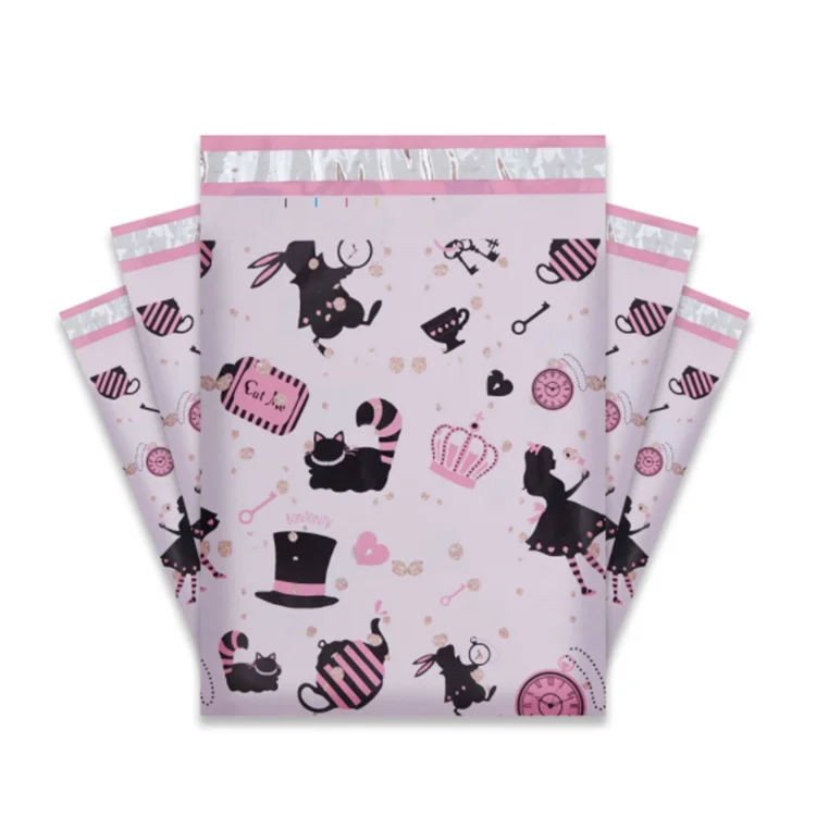100PCS Poly Mailer Adhesive Envelope Courier Print Bag DIY Lady Panties Dress T-shirt Wedding Xmas Gift Box Packaging Pouches