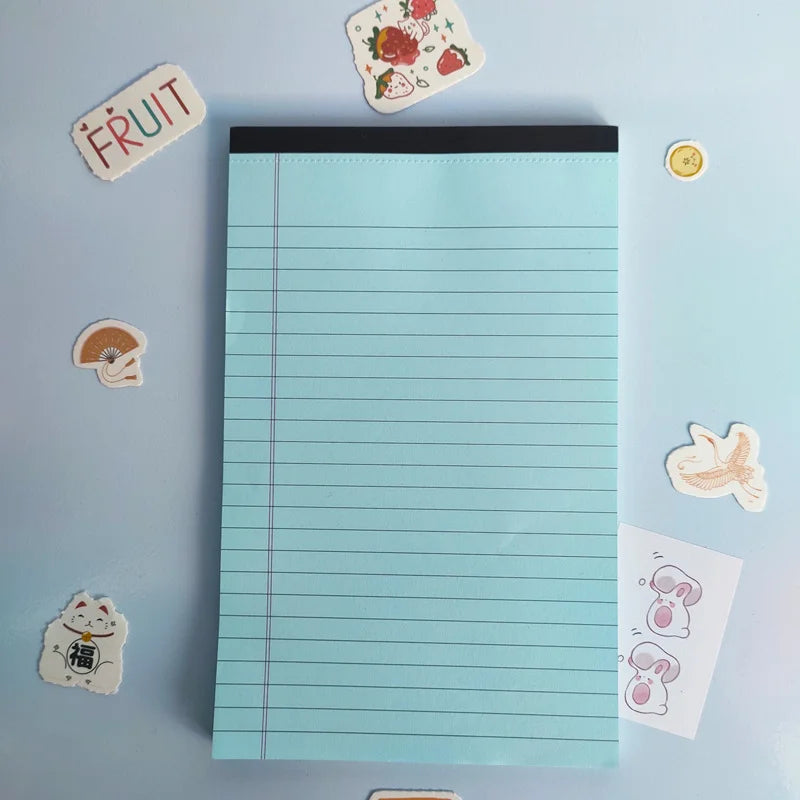 A5 Draft Notebook SImple Lined Tearable Sticky Notes Memo Book Portable Notebook with Tearable Paper
