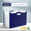 【J3a】13 Pockets Accordion File Organizer, Expanding File Folder With Lable Pocket,Upright Open Top,A4/Letter Size Paper Document