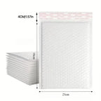 10pcs Composite Pearlescent Film Bubble Bag White Garment Packaging Express Bag Thickened Envelope Foam Waterproof Bubble Bag