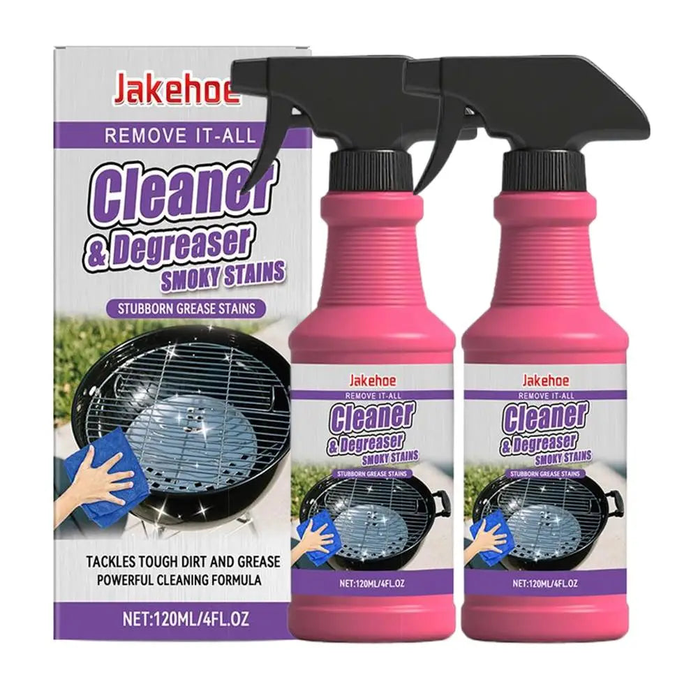 JAKEHOE 120ml Barbecue Rack Cleaner Powerful Cleaning Stubborn Grease Removes Carbon Deposits Safe Formula No Damage for Grill