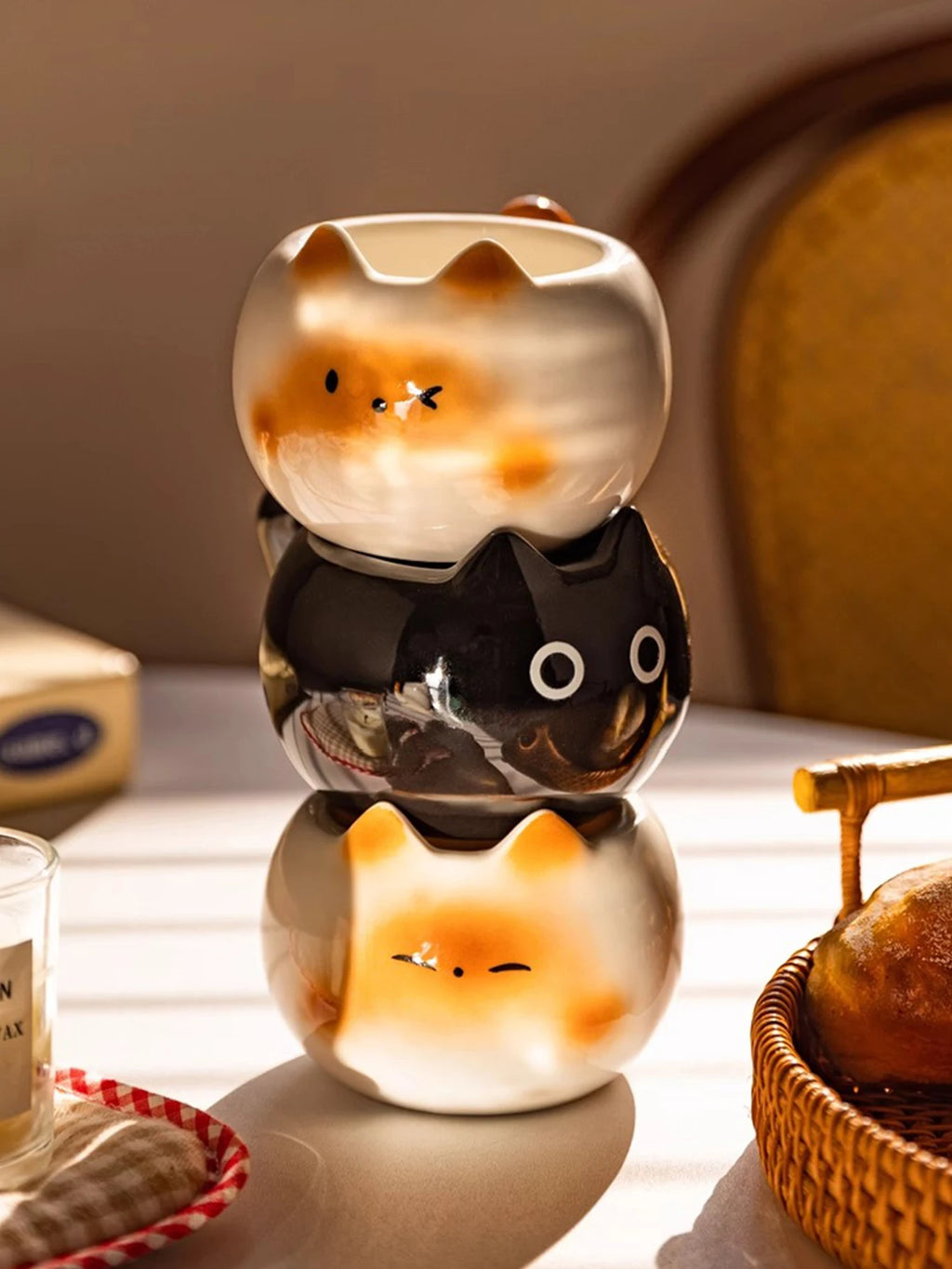 1Pc Siamese Cat Coffee Cup, Creative Cute Kitten Mug, High-Quality Exquisite Cup, Suitable for Coffee Shop Latte Art, Office, Living Room, Home, Bedroom Drinking Cup, Afternoon Tea Flower Tea Black Tea Cup, Gift