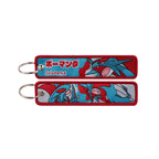 Kawaii Japanese Elf Anime Embroidery Key Fobs Key Tag Motorcycles Cars Backpack Chaveiro Keychain Fashion Keyring Friends Gifts