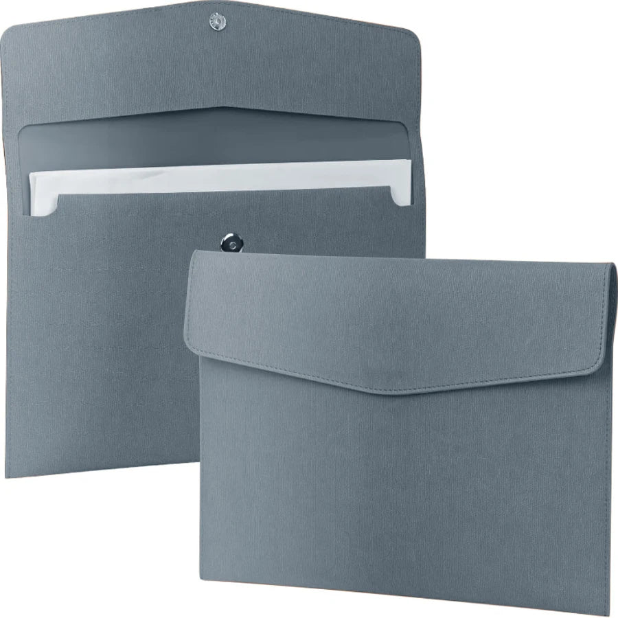 A4 Portable File Storage Bag Durable PU Material Expandable Folder - Popular File Storage Manager
