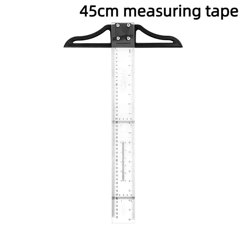 @*T Square Ruler High Precision Plastic Drafting Ruler 45/60/70/80cm Removable for Architect Office Drafting DIY Art Project