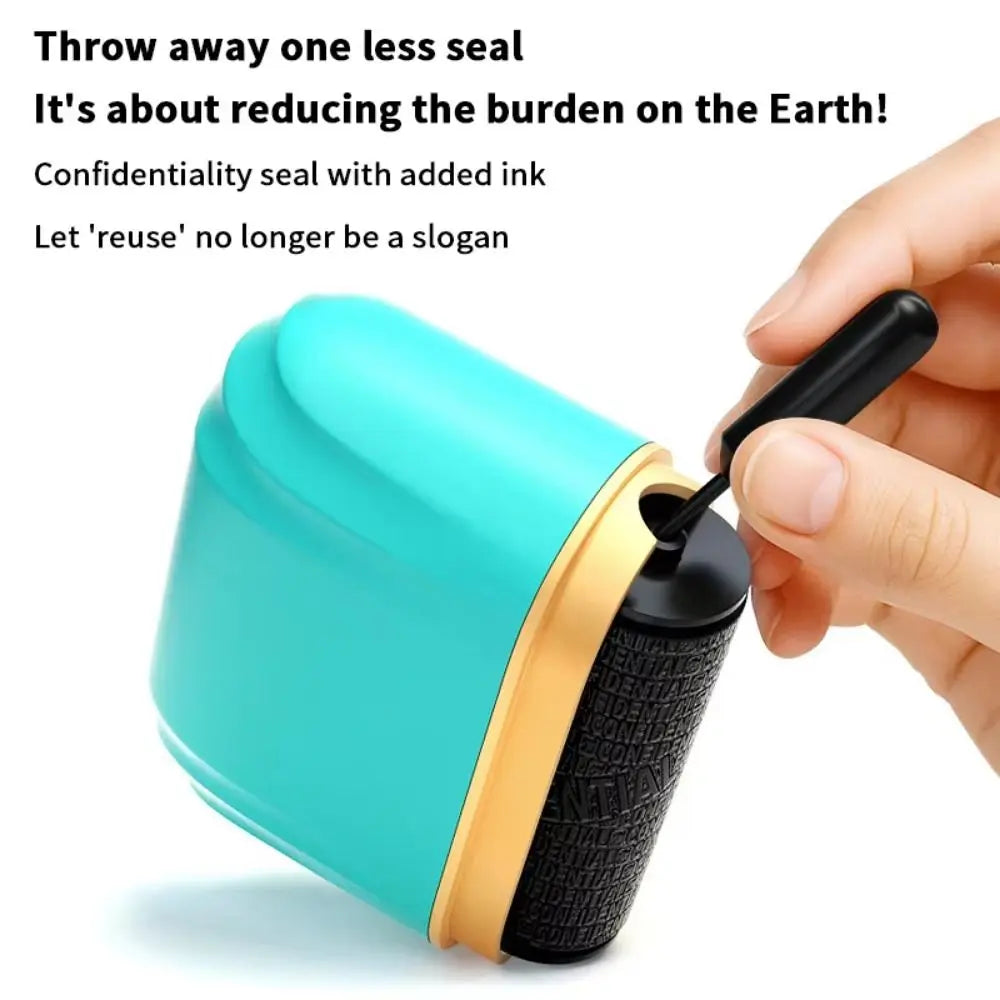Wide-sized Privacy Roller Seal Multi-Functional Leakproof Wide Roller Stamp Garbled Chapter Privacy Applicator Confidential Seal
