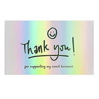 10-50pcs Thank You Cards For Small Business Colorful Laser Paper Thank You For Your Order "Beyond Grateful" Cards