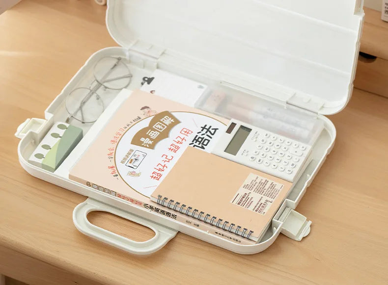 Test Paper Storage Bag Handbag Accordion File A4 Folder Large Capacity Test Paper File Homework Archive for High School Students