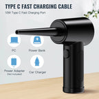 Compressed Air Duster For Computer Keyboard 51000 RPM USB Charging Mini Electric Cordless PC Car Cleaner Wireless Air Blower