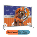 Zuma Paw Patrol Orange Birthday Decorations Cartoon Theme Kid Baby Shower Party Banner Balloon Plate Tablecloth Supplie Toy Gift