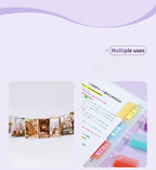5pcs Plastic Index Clip Colorful Multi-function Bookmark Clip Transparent File Classification File Classification Clamp