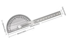 Stainless Steel Protractor & Angle Ruler Set, Multi-Angle Measuring Tool for Woodworking, Precision Angle Finder Goniometer
