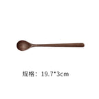 3-piece natural walnut wood coffee stirrer set, reusable, kitchen beverage stirring spoon, butter spreader, coffee equipment set