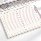 B5 Spiral Multifunctional Notebook Grid/Horizontal Lines Separate the Thick Paper Roll Notepad, Suitable for Planners and Studen