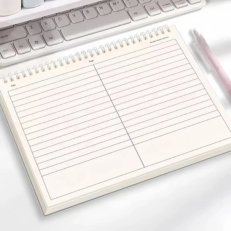 B5 Spiral Multifunctional Notebook Grid/Horizontal Lines Separate the Thick Paper Roll Notepad, Suitable for Planners and Studen