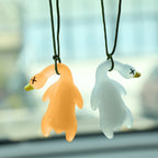 1/2pcs New Color Change Duck Keychain Fashion Funny Goose Pendants for Bag Car Keyrings Cute Cartoon UV Photochromic Key Chains