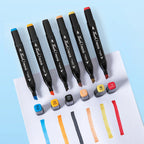12-168 Colors Markers Set Double Headed Marker Pen Student Animation for Bookmark Manga Drawing Painting School Art Supplies