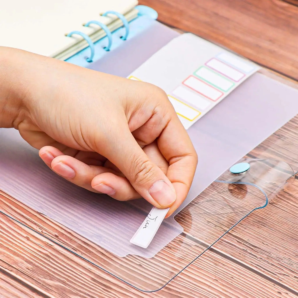 A4 A5 B5 Binder Dividers Genera Holes Binder Index 5 Tabs Frosted Plastic Planner Divider for Round Ring Binder Sheet Protector