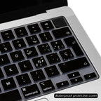 Keyboard Protective Film Silicone for 12-16' MacBook Air/Pro M1 M2 M3 Spanish Keyboard Cover Soft Protection Accessories Black