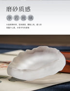 Frosted Glass Ink Dish Ink Stone Brush Rest Multi-purpose Ink Plate for Calligraphy Painting Art Decor Gift