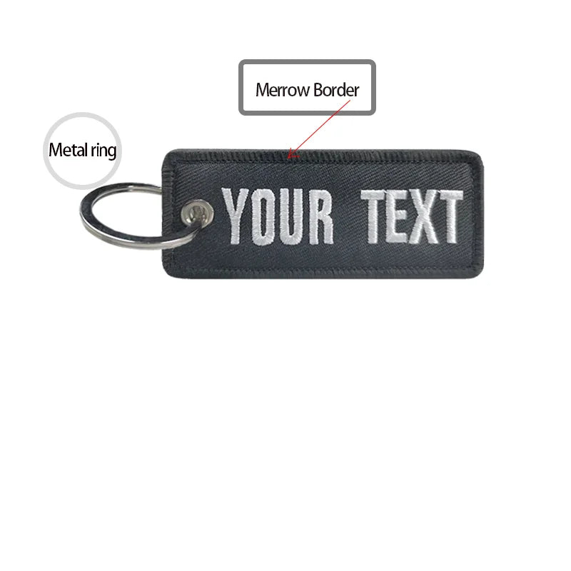 Personalized Name Customization Embroidery Patches, Car, Motorcycle, Backpack, Door Lock, Key-Chain Tag