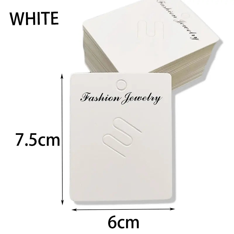 50pcs/lot Brooches Display Cards Blank Kraft Paper Tag for Jewelry Packaging Cards Small Business Sale Hang Price Tag Card 7*7cm