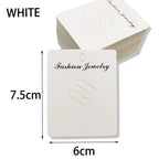 50pcs/lot Brooches Display Cards Blank Kraft Paper Tag for Jewelry Packaging Cards Small Business Sale Hang Price Tag Card 7*7cm