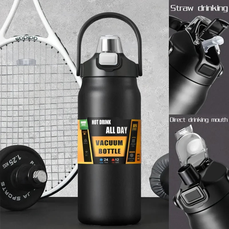 Stainless Steel Thermo Bottle 1.5L Large Capacity Thermo Water Portable 1500ml Vacuum Mug Thermos Insulated Cup 1L Tumbler