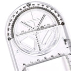 Multi -function Ruler Set Drawing Geometry Protractor Spirograph Ruler Students Mathematics Drafting Tools