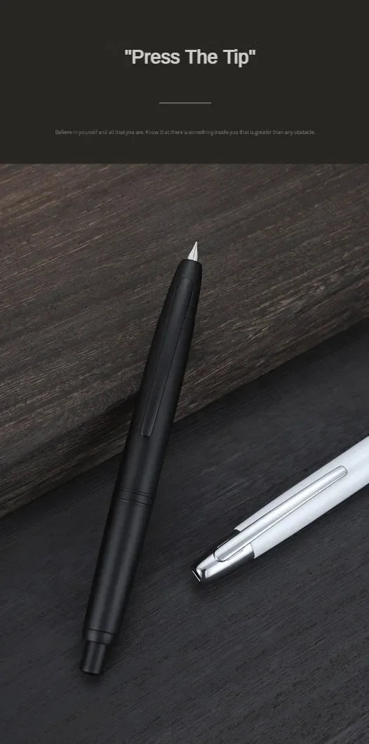 JINHAO 10 Press Fountain Pen Retractable EF/F Nib Metal With Clip Writing Ink Pen Converter School Supplies Stationery PK A1 A2