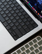 (Us American Version) Translucent Gray Mbp Suitable for Apple Mac Book Keyboard Stickers, Translucent Protective Stickers, Compatible with 13- 16inch MacBook Air/Pro