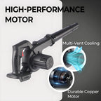 Cordless 2 in 1 Air Blower & Vacuum Cleaner, Leaf Dust Collector for Car, Computer, Garden, Compatible with Makita 18V/21V