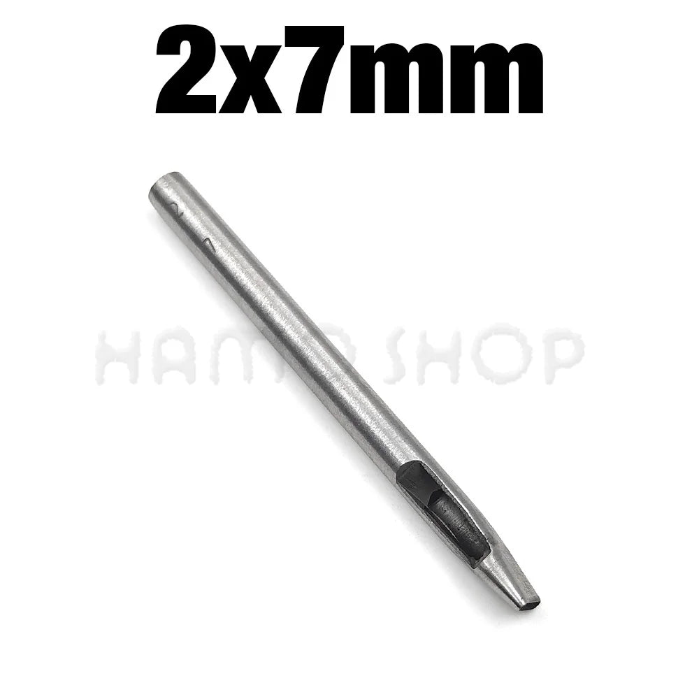 1pc 2mm-6mm Width Leather Oval Shape Hole Punch Steel Craft Hollow Hole Punch Leather Tools Leather Belt Hole Punch DIY Tools