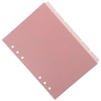 6 PCS Planner 6 PCS Binder Divider A5 Plastic Index Page Tabs Pink 6 Ring Binder Index Dividers Home