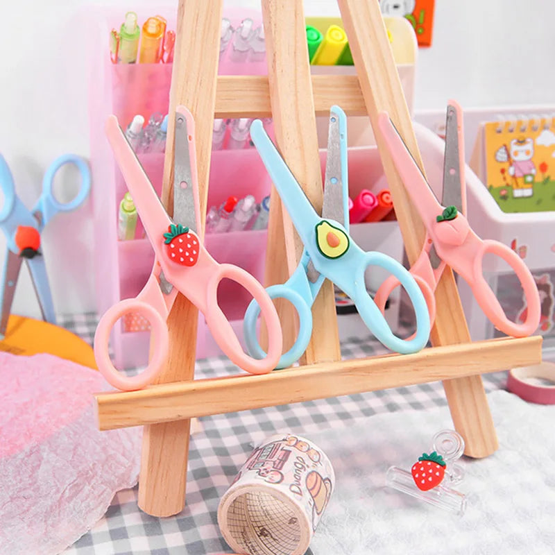 1pcs Cartoon Child Safety Scissors Stationery DIY Paper Cutting Cute Student Office Portable Art Scissors Tool