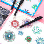 22pcs Spirograph Ruler Set Geometric Ruler Mathematical Roulette Drawing Tools Learning Painting Creative Educational Art Tool