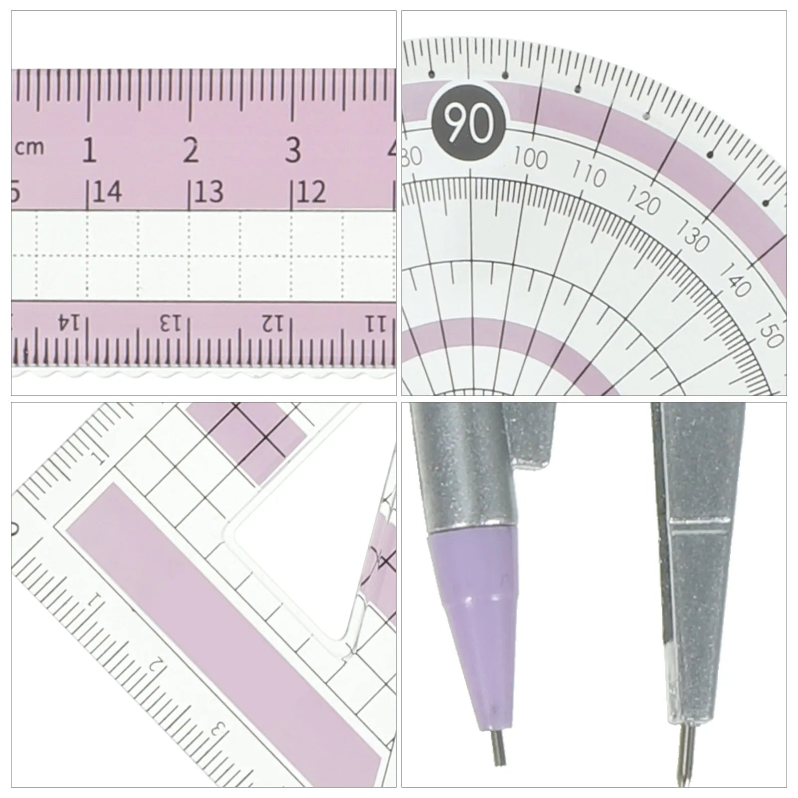 1 Set Multi-Functional Compass Protractor Drawing Accessories Portable Lightweight Ruler Kit for Architects Students Engineers