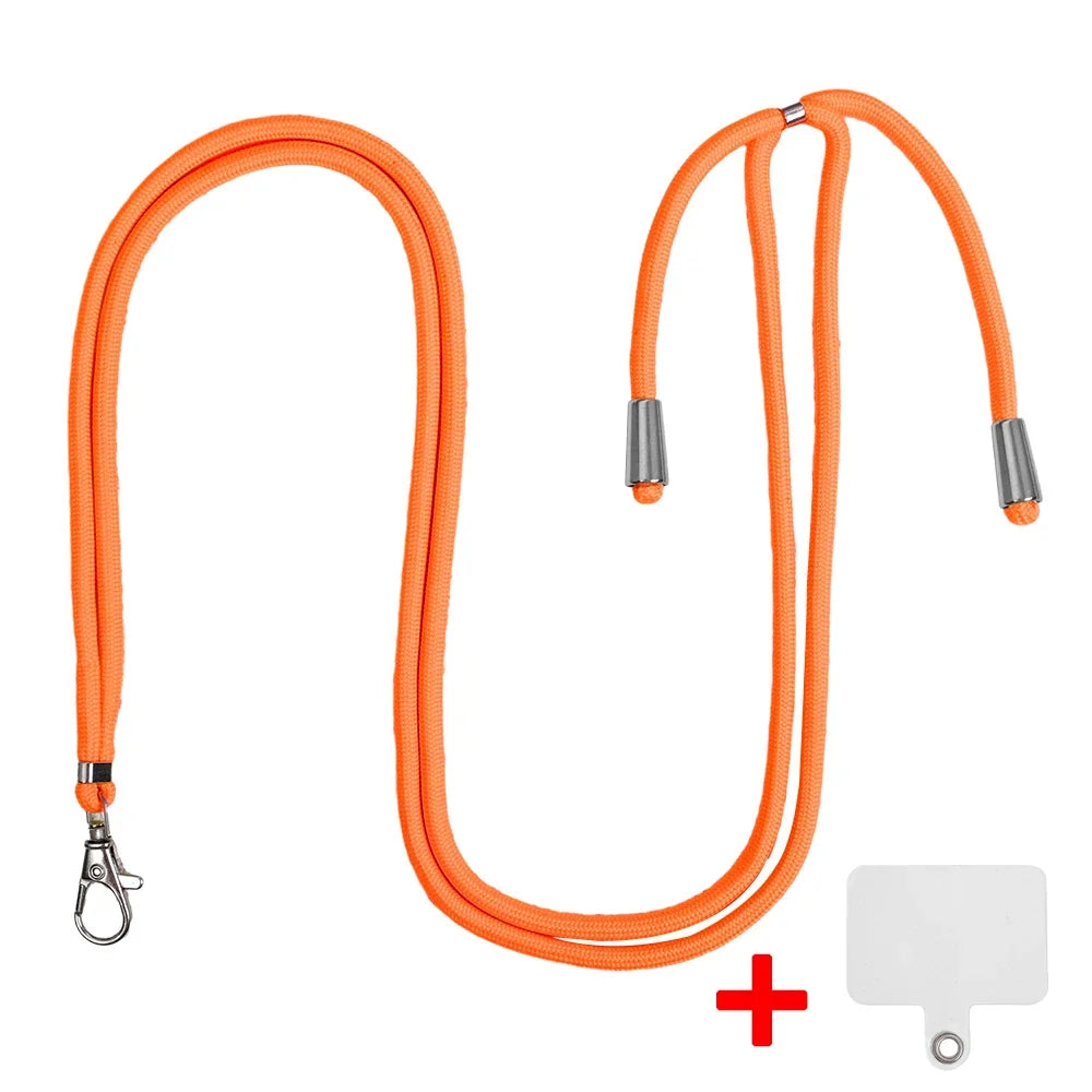 Cell Phone Lanyard Crossbody Adjustable Neck Strap for Around The Hand with Clear Tether Tab for Most Full Coverage Phones Case