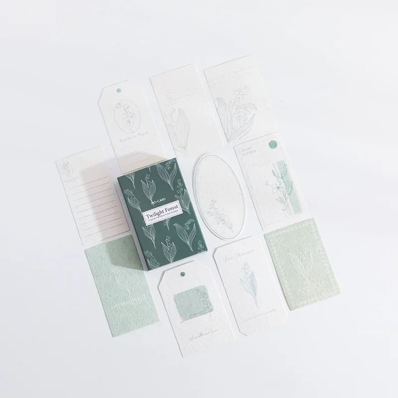 30Pcs Colorful Flower Plant Texture Card Stock Craft Paper Junk Journal Ephemera Forest Leaf Scrapbooking Material Paper Pack
