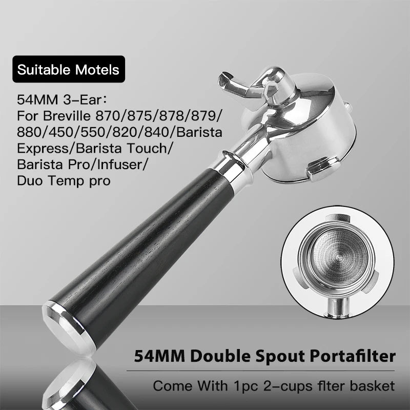 54mm Coffee Bottomless Portafilter Naked for Breville Sage 870 878 880 Barista Express Machine Barista Tool Espresso Accessories