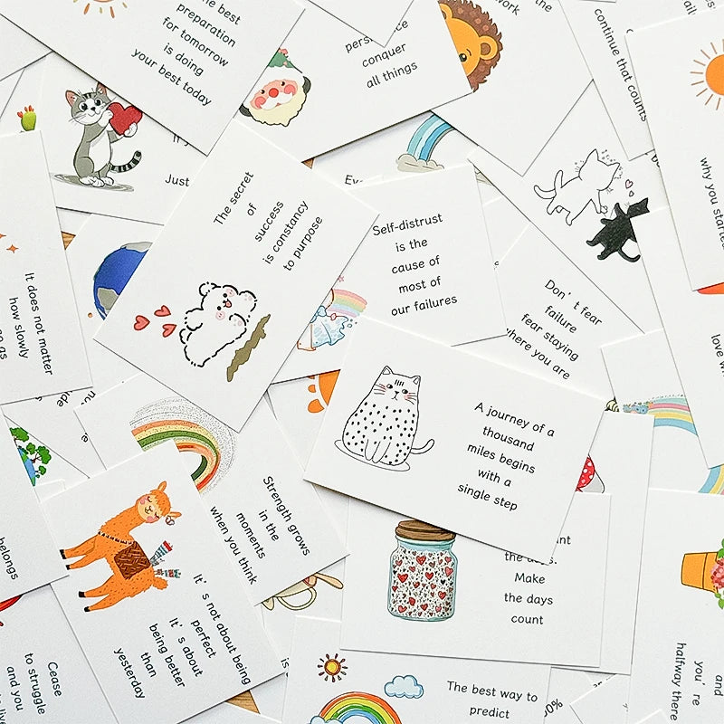 Mr Paper, 90 Inspirational Affirmation Cards Student Stationery Supplies kawaii stationery cardstock paper affirmation cards