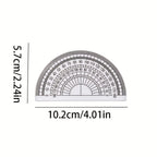 3/6Pcs Transparent 180° °   Protractor Set - High-Precision Measuring Tool for Students & Professionals